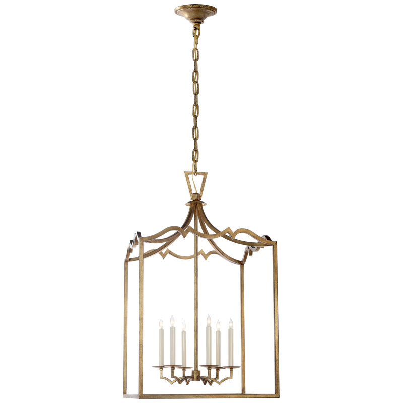 Darlana 6 - Light Chandelier, Golded Iron