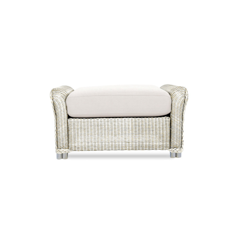 Reflections Outdoor Ottoman, Pewter, Sailcloth Salt