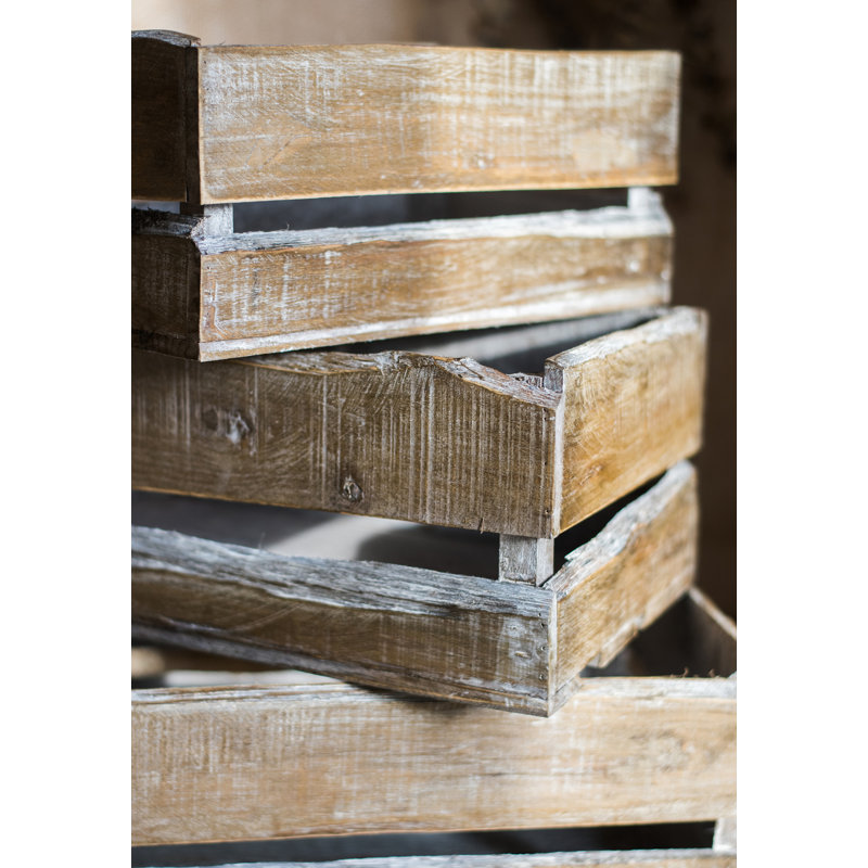 Caisse rectangulaire en bois massif, H 5,9 po x l 13,4 po x P 7,9 po