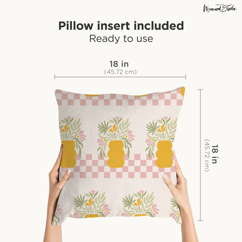 Coussin décoratif en polyester floral