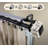 Burnstad Stainless Steel Adjustable Double Curtain Rod-835897618-835897629