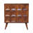 Solid Wood Quad Cabinet, 2-Shelves, Brown