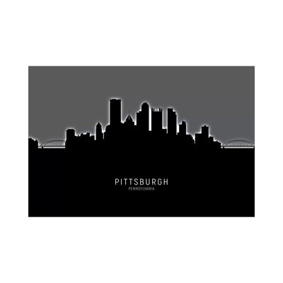 Pittsburgh Pennsylvania Skyline by Michael Tompsett - Wrapped Canvas Print
