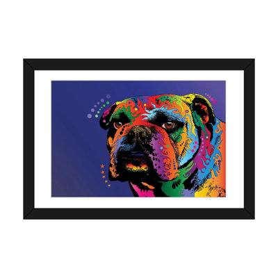 Rainbow Bulldog, impression sur toile tendue