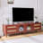 70" Rattan Tv Stands With 3 Cabinets & 2 Drawers,Led Light Entertainment Center For Tv Up To 80"