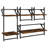 vidaXL Wall Shelf Set with Bars Storage Display Shelf Engineered Wood