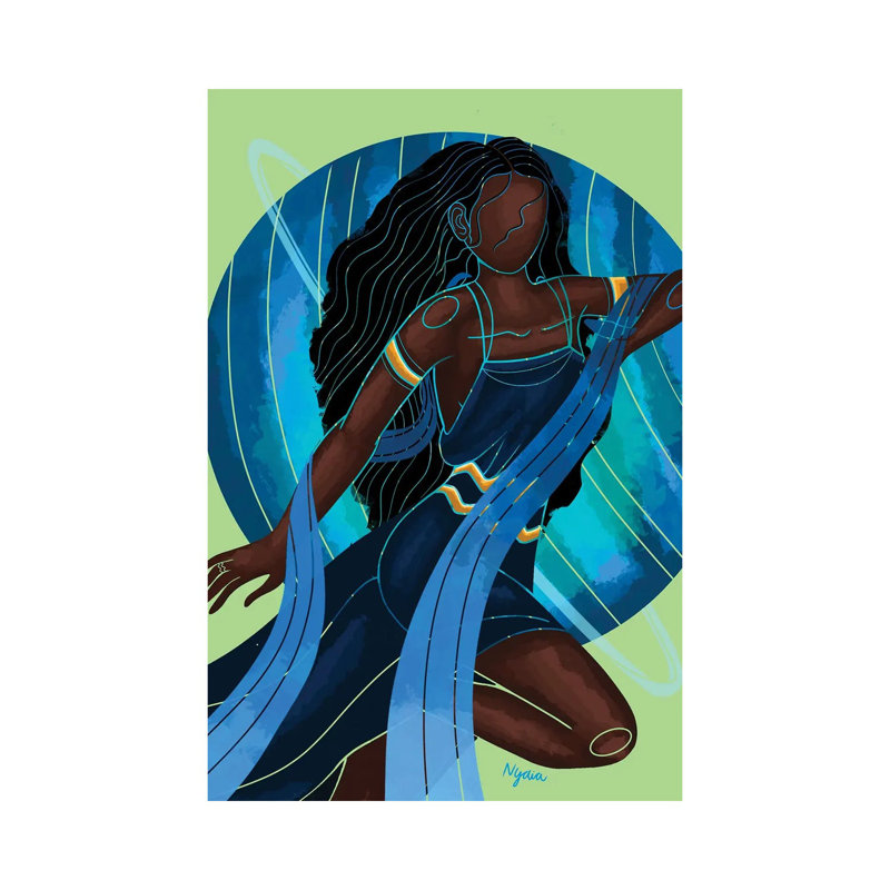 «Aquarius» par Nydia, impression sur toile tendue, H 26 po x l 18 po x 1,5 po