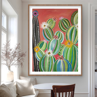 Rainbow Cactus - Exotic Living, reproduction encadrée