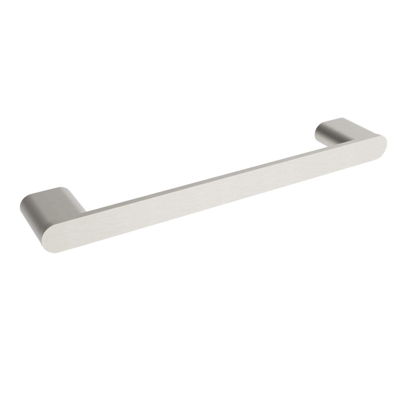 Flow Wall-Mounted 12" Towel Bar - Brushed Nickel, Premium Brass Construction, Installation Hardware Included, Brushed Nickel