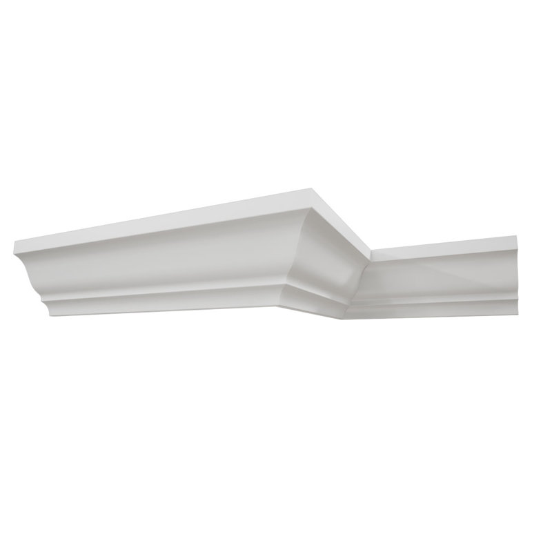 WG49 - H 3 po x l 2 1/8 po x P 3 5/8 po x L 96 po, moulure couronnée en PVC TrueCraft, blanc
