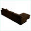 Canapés modulaires, canapé modulaire en L en velours côtelé avec repose-pieds et amp; 3 coussins pour le salon | Noyer brun | Velours côtelé
