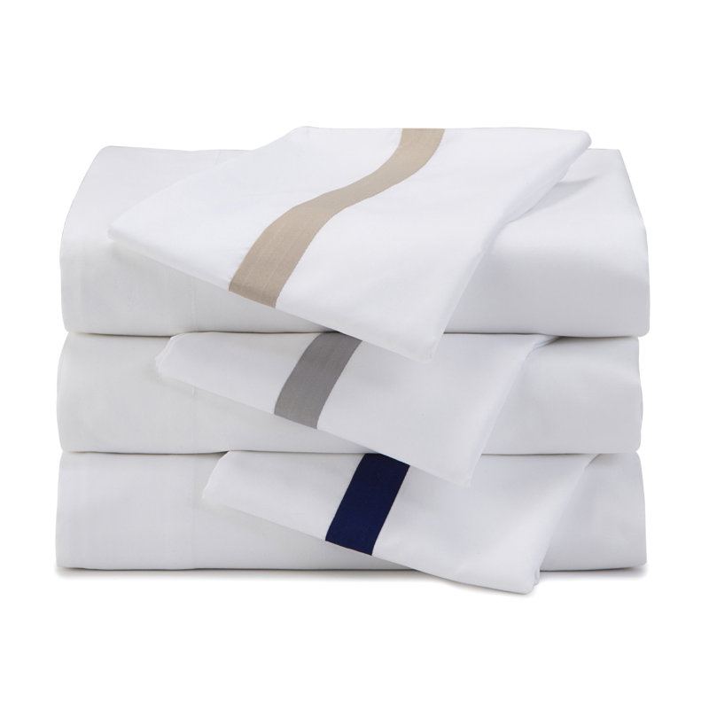 Taie d'oreiller Marobex 200 Series UltraSoft, Standard, Blanc / kaki