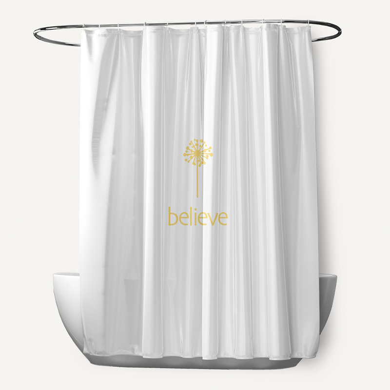 Annica Floral Shower Curtain, Yellow