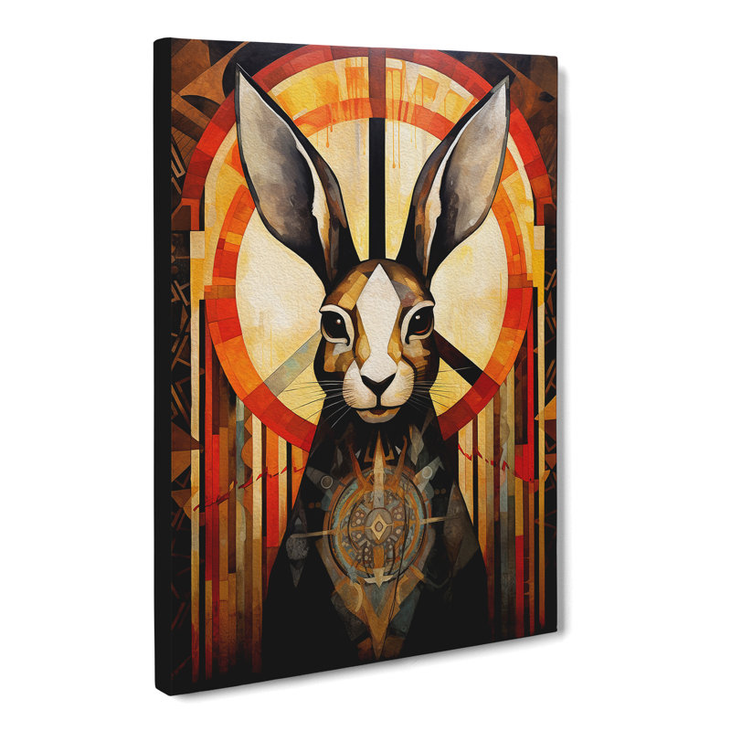 Hare Deco - Wrapped Canvas, 60cm H x 40cm W x 3cm D
