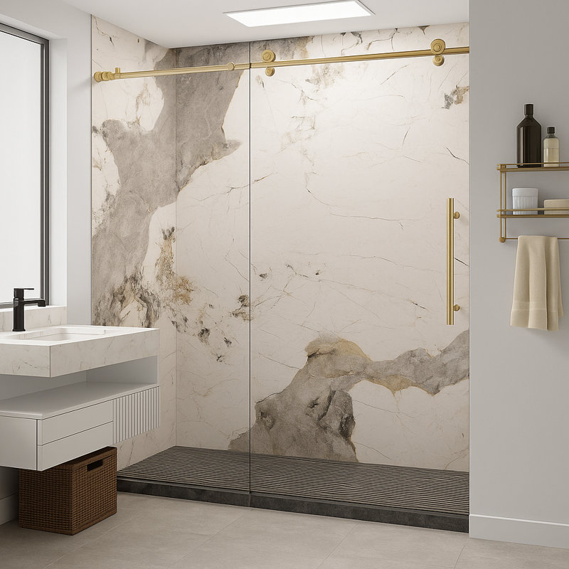 Système de mur de douche 60 po x 60 po x P 32 po x H 84 po Medici