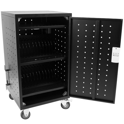 38.6'' H x 20.8'' W Laptop/Tablet Storage Cart with Wheels