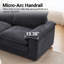 Canapé d'angle modulaire en forme de L, canapé profond en chenille avec pouf amovible, accoudoirs micro-arqués, aucun assemblage requis, canapé de sol convertible sans armature pour salon ou appartement-1634294293