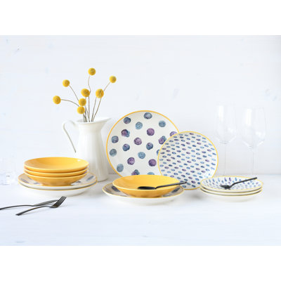 Maisie Piece Stoneware Dinnerware Set - Service for 4