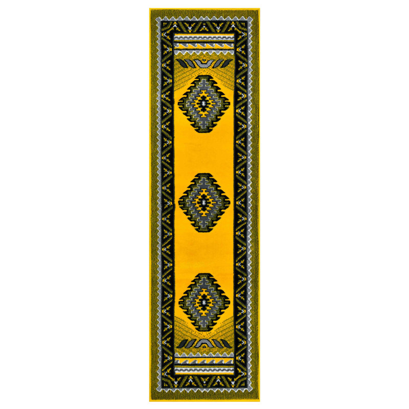 Tapis HR Southwestern Navajo Native American Modern, Tapis de couloir de 2 pi x 7 pi