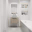 Ensemble de meuble-lavabo moderne 24 po avec lavabo en céramique, meuble-lavabo mural en chêne blanc avec porte à fermeture douce-341205475