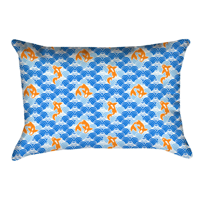 Coussin Katelyn Elizabeth, Faux lin, Bleu