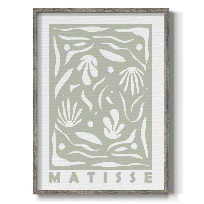 Matisse VII, reproduction d'art encadrée - bois massif, H 11 po x l 9 po