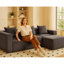 Canapé modulaire modulaire, canapé moderne avec repose-pieds assorti