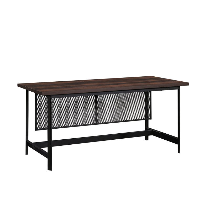 Bureau industriel avec surface de travail spacieuse, finition brune