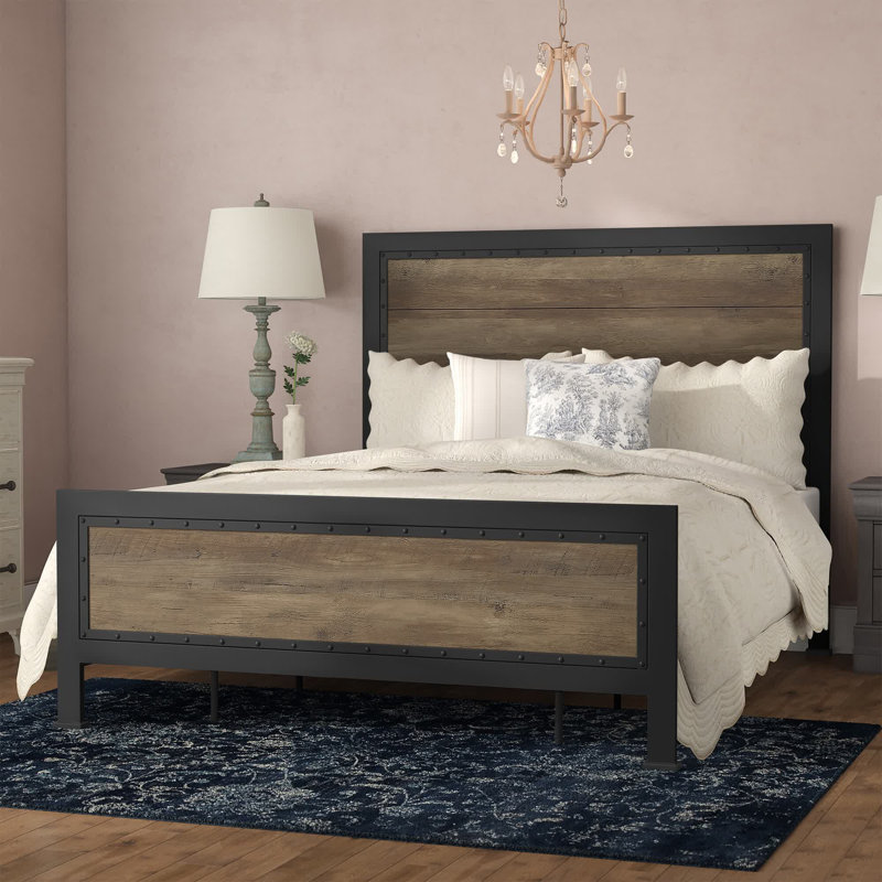 Abdon Standard Bed, Rustic Oak