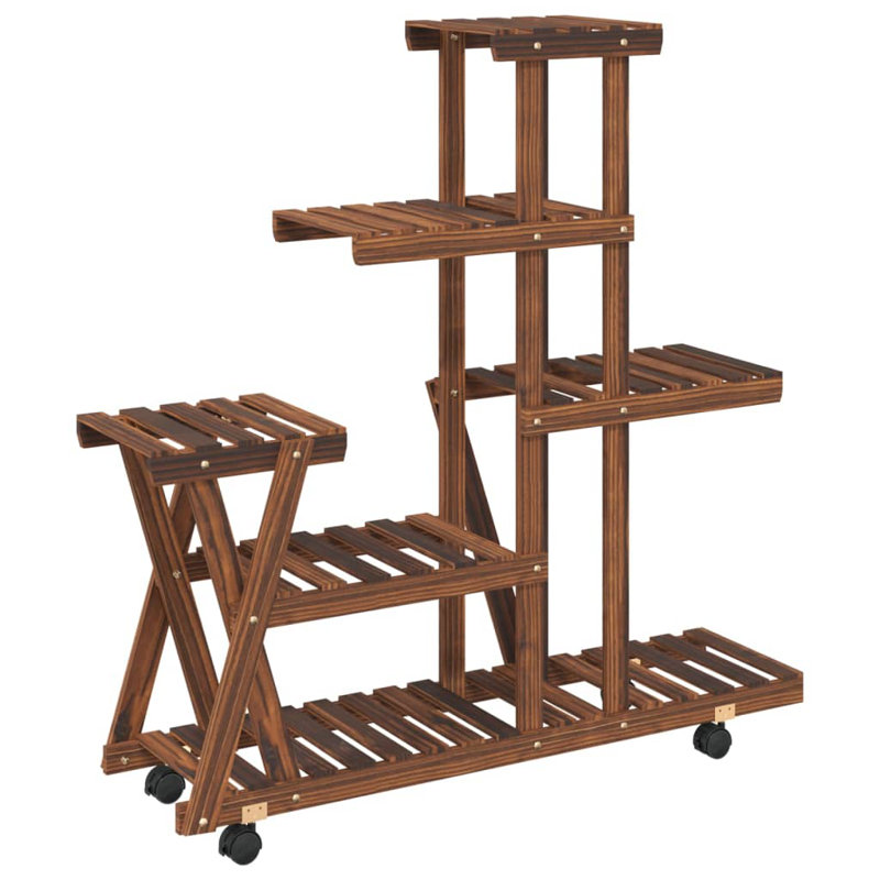 Ashan Plant Stand, Carbonised brown