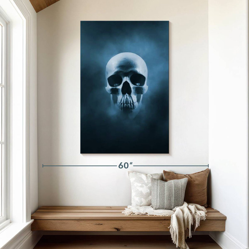 Hitzel Blue Skull, 48" H x 32" W