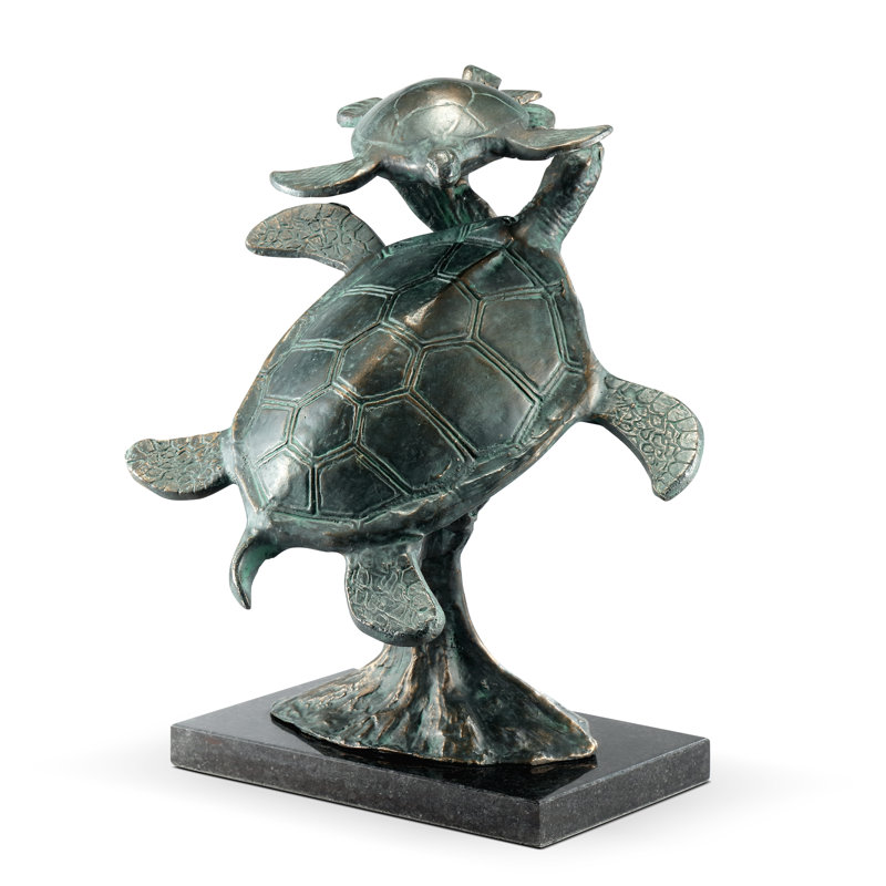 First Swim Turtle Family Sculpture