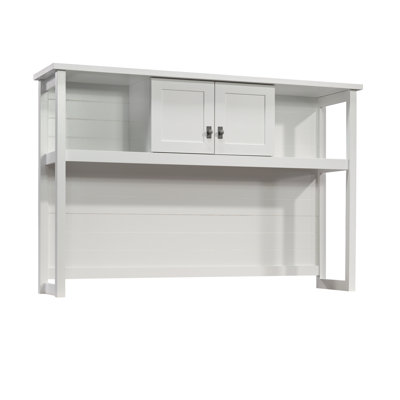 Huche en bois avec tablettes ouvertes, blanc