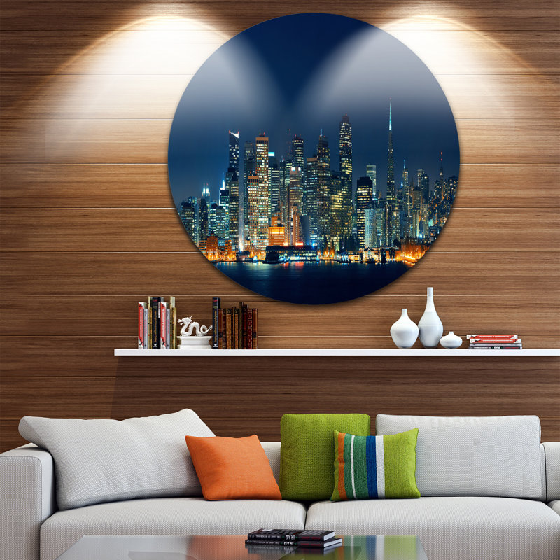 «San Francisco Skyline at Night», reproduction de photo sur métal, H 23 po x l 23 po x P 1 po