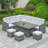 8 - Person Patio Dining Set with Rectangular Table , Cushions Included