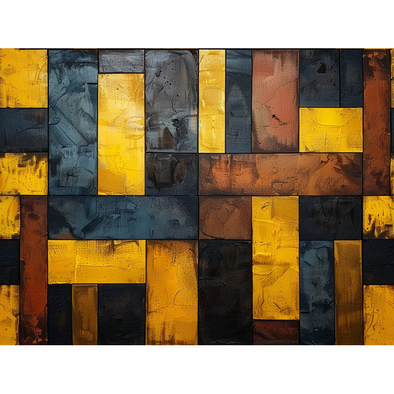 Colorful Abstract Visual Blackout Filters Out A Lot Of Light Curtain Single Panel, 53" W x 87" L
