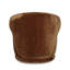 Fauteuil club rembourré Pero, bronze vieilli