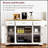 54-inch Large Kitchen Island with Rubber Wood Drop Leaf, Embossed Texture, and Ample Storage on 4 Wheels, Ideal for Modern and Farmhouse Kitchens-861779205