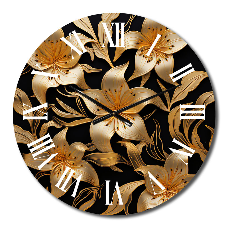 Horloge murale Golden Flower, Moyenne