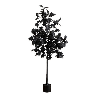 Artificial Halloween Black Oak Tree