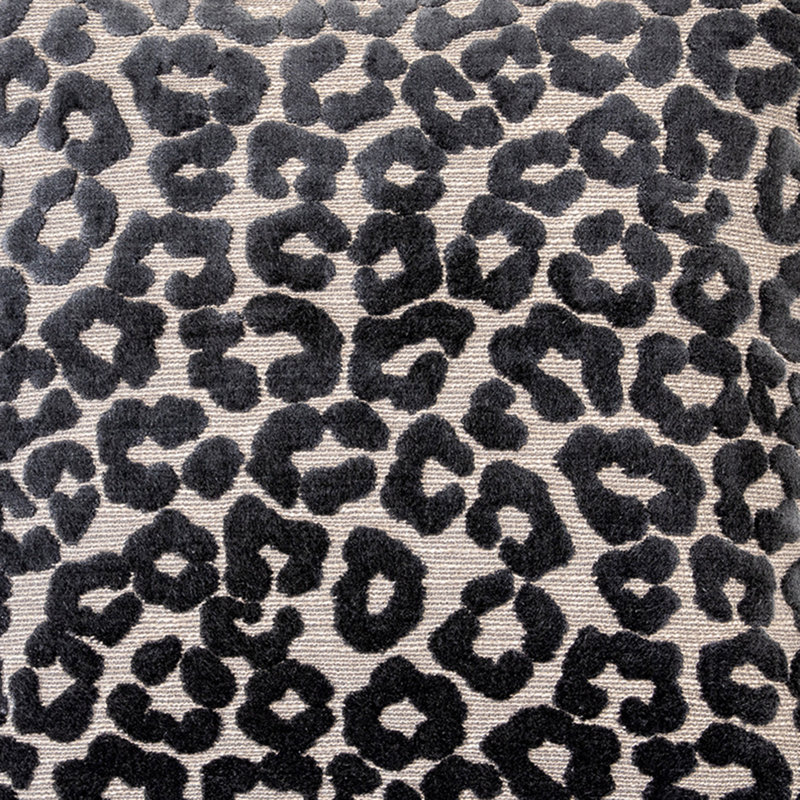Animal Print Reversible Throw Pillow, Black, 14" x 48"