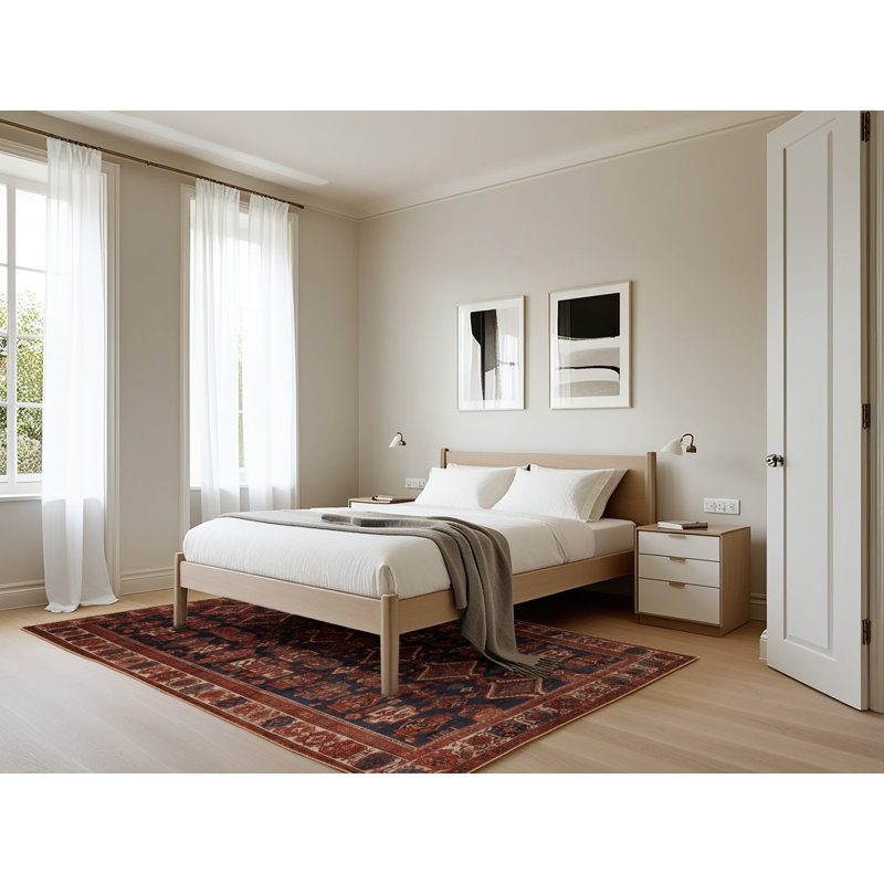Tapis brun lavable à la machine, Rectangle 5 pi x 7 pi