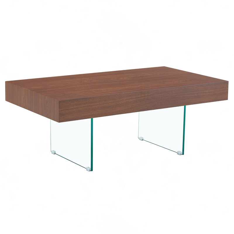 Natural Style MDF Coffee Table, 15" H x 39.3" L x 21.6" W, Natural