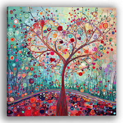 Joyful Heart Tree Wrapped Canvas Wall Art