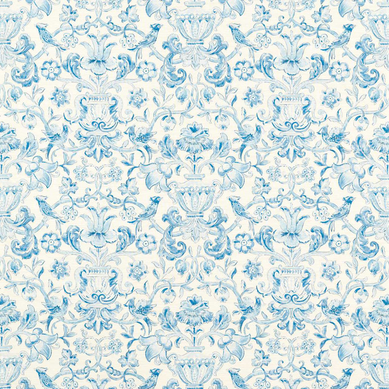 Pompadour Wallpaper, Indigo