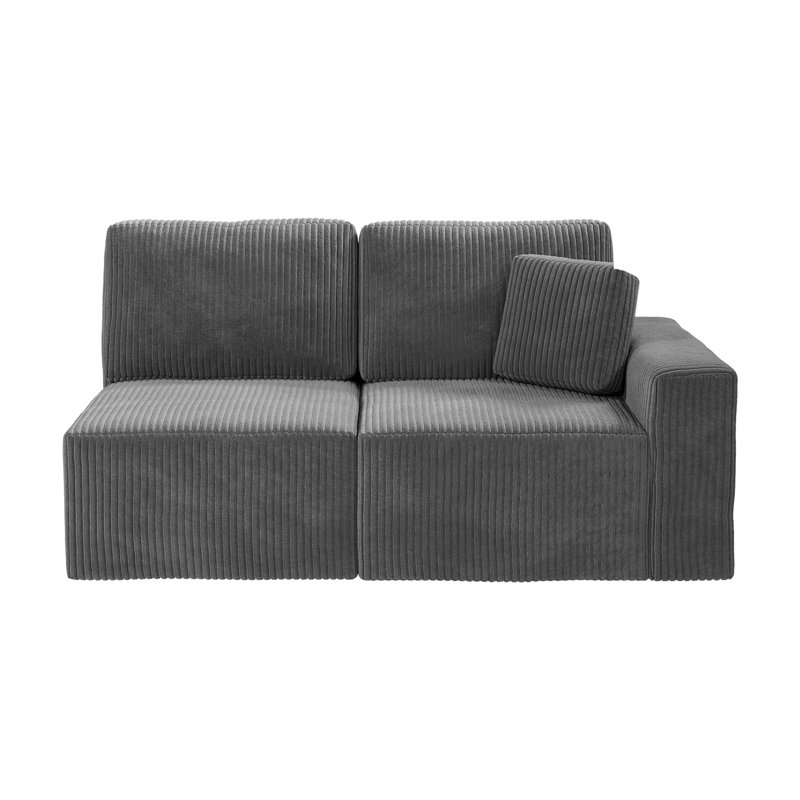 Two-seater Sofa, Gray Corduroy