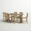 Averie 6 - Person Extendable Pine Solid Wood Top Trestle Base Dining Set