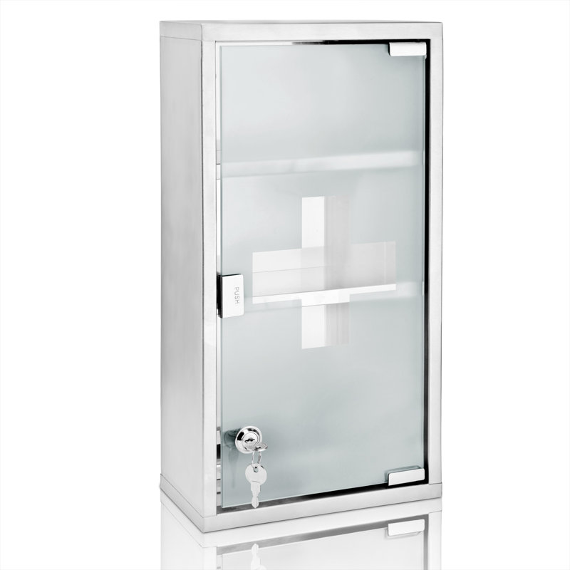 Mersey 25mm W 48.5mm H Surface Framed Medicine Cabinet Mirror 2