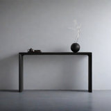 Retro Minimalist Carbonized Console Table