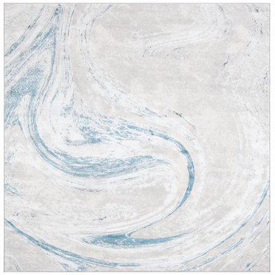 Tapis gris / bleu Ameya